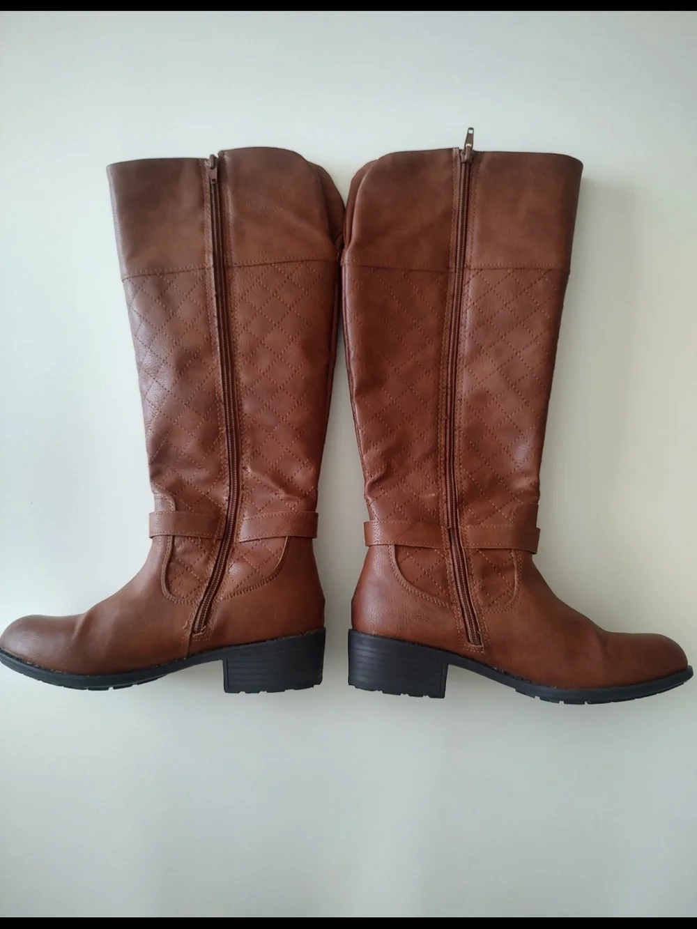 St. John's Bay Brown Quilted Riding Boots Size 7 1/2